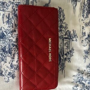 MICHAEL Michael Kors Red Quilted Wallet
